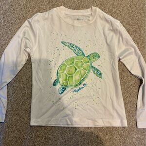 White Turtle Graphic rashguard